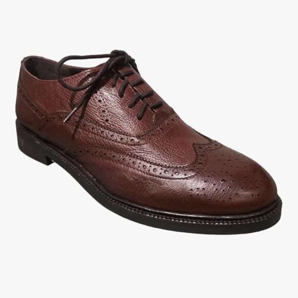 Jeffrey Campbell Moyra Brown Leather Oxford Shoes Tie size 7.5 - Picture 1 of 9